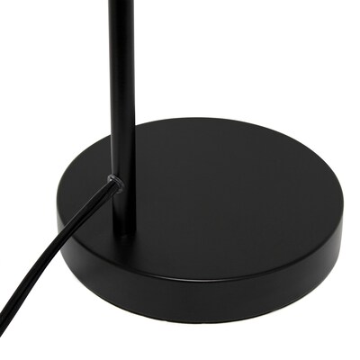 Simple Designs Farmhouse Fusion LED Desk Lamp, 18.19", Black Iron (LD2022-BLK)