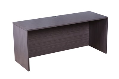 Boss Office Products 71" U-Shaped Desk with Lateral File and Hutch, Driftwood (GROUPA7-DW)