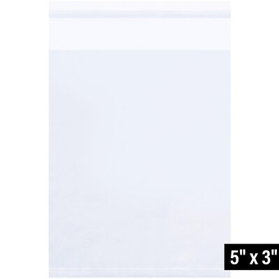 3"W x 5"L Reclosable Poly Bag, 1.5 Mil, 1000/Carton (PBR105)