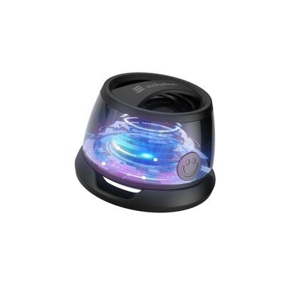 Portable Wireless Speaker Compact RGB Clip-On IPX5 Splash-Resistant Black