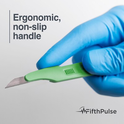 FifthPulse Sterile Disposable Scalpel, Stainless Steel #14 Blade Size, 10 Pack (FMN100610)