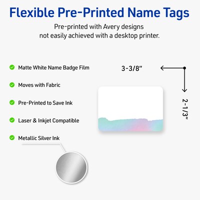 Avery Laser/Inkjet Rectangle Multipurpose Labels, 2-1/3 x 3-3/8, White, 120/Pack (S00-F43)