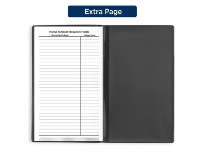 2024 AT-A-GLANCE DayMinder 3.5" x 6" Monthly Planner, Faux Leather Cover, Black (SK53-00-24)
