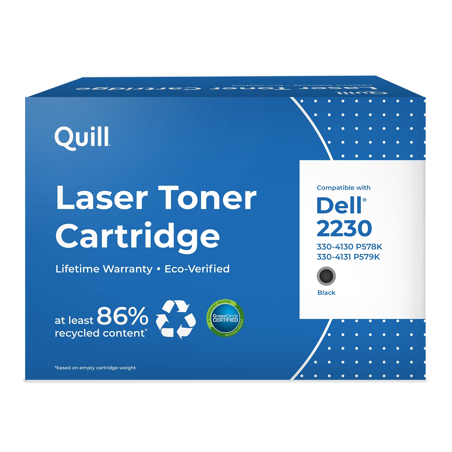 Quill Brand® Remanufactured Black Standard Yield Toner Cartridge Replacement for Dell 2230 (P578K) (Lifetime Warranty)