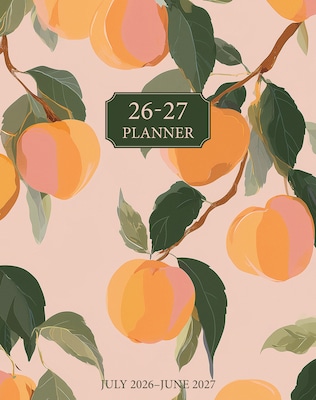 2026-2027 Willow Creek 9.5 x 7.5 Academic Year Monthly Planner, Paperboard Cover, Peach Please (64917X)