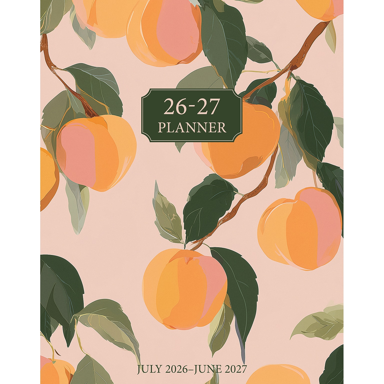 2026-2027 Willow Creek 9.5 x 7.5 Academic Year Monthly Planner, Paperboard Cover, Peach Please (64917X)