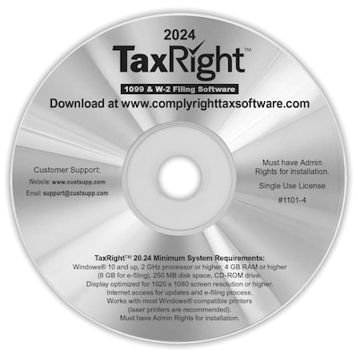 ComplyRight TaxRight 2024 for 1 User, Windows, Disk (11014)