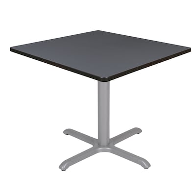 Regency Cain Square Laminate X Base Breakroom Table, 36D x 36W, Grey (TB3636GYGY)