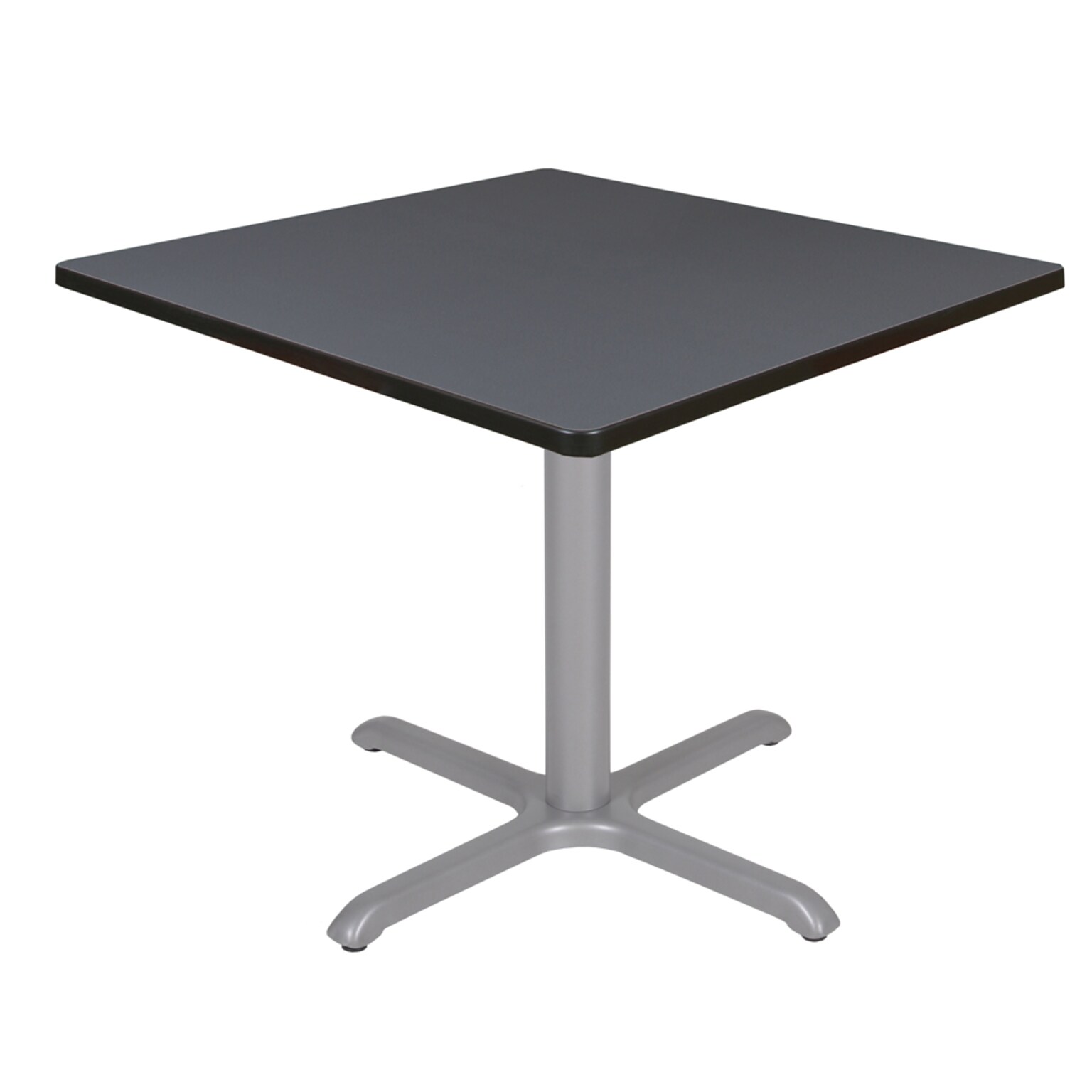 Regency Cain Square Laminate X Base Breakroom Table, 36D x 36W, Grey (TB3636GYGY)