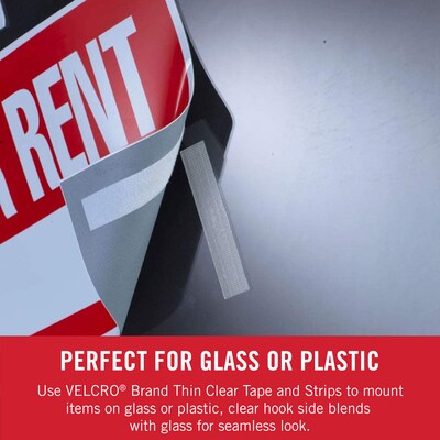 Velcro® Brand 3/4" x 15' Sticky Back Hook & Loop Fastener Roll, Clear (91325)