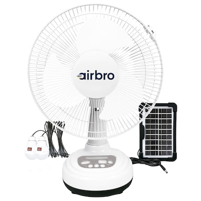 Airbro 12-inch 1-Speed Desk Fan, White (GSDFSA12)