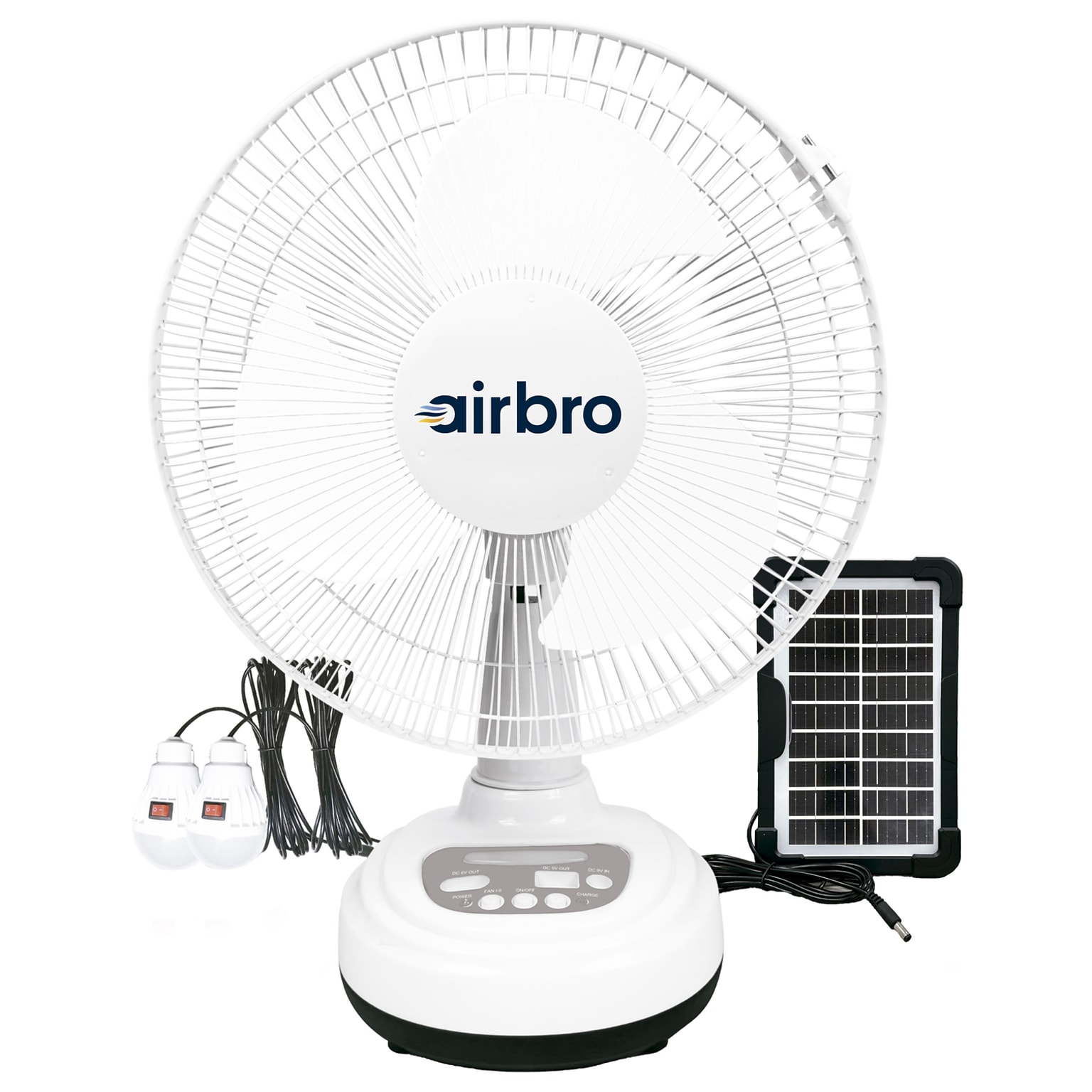 Airbro 12-inch 1-Speed Desk Fan, White (GSDFSA12)