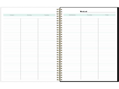 2023-2024 Blue Sky Dark Gray Gale  8.5" x 11" Academic Weekly & Monthly Lesson Planner (136608-A23)