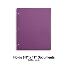 Staples® 4-Pocket 3-Hole Punched Presentation Folder, Purple (56216-CC)