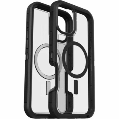 OtterBox Defender XT MagSafe Compatible Phone Case for Apple iPhone 16 Plus, Shock Absorbing, Dark Side Clear/Black (77-99674)