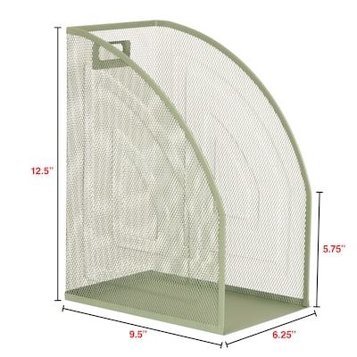 Staples Metal Mesh File Organizer, Sage Green, 2/Pack (ST63836)