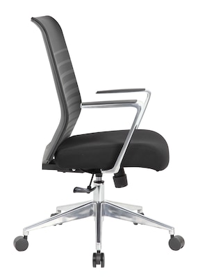 Boss Office Products Ergonomic Mesh Swivel Task Chair, Black (B6566AL-BK)