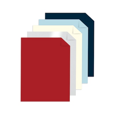 Astrobrights 65 lb. Cardstock Paper, 8.5 x 11, Old Glory, 100 Sheets/Ream (91033)