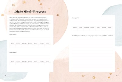 Quarto Progress Over Perfection Productivity Guided Journal, 6.65" x 9", Blush, 160 Pages (9781631068652)