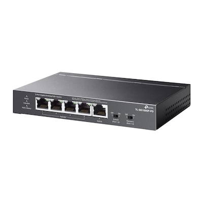 TP-Link 5-Port Gigabit PoE Unmanaged Switch, 1 Gbps, Black (TL-SG1005P-PD)