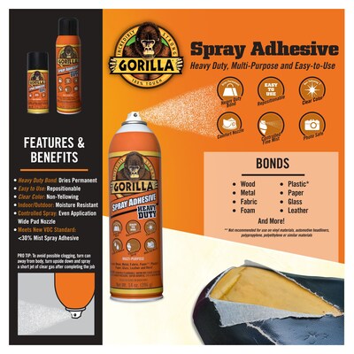 Gorilla Spray Adhesive Heavy Duty, 14 oz. (6301502)