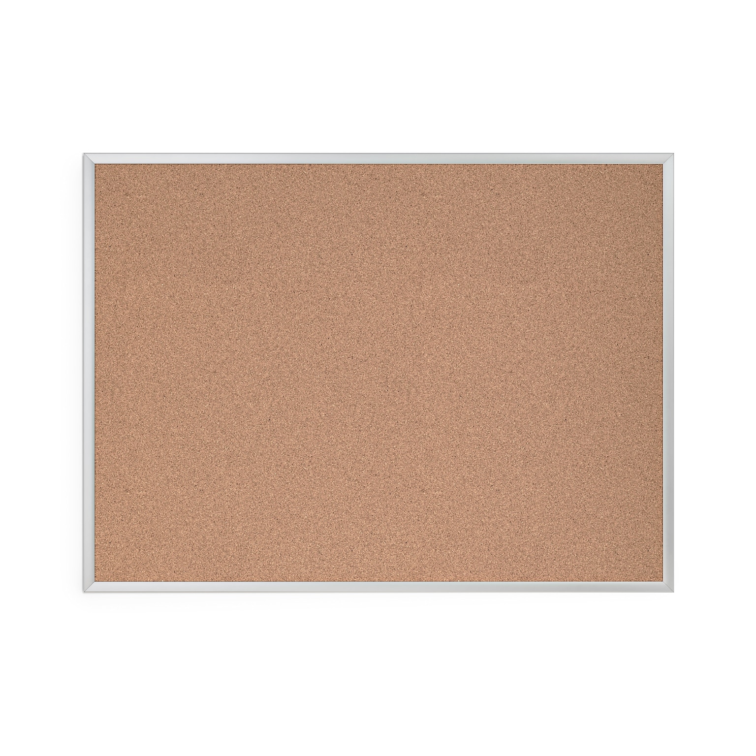 U Brands Basics Cork Bulletin Board, Silver Frame, 4 x 3 (022U00-01)