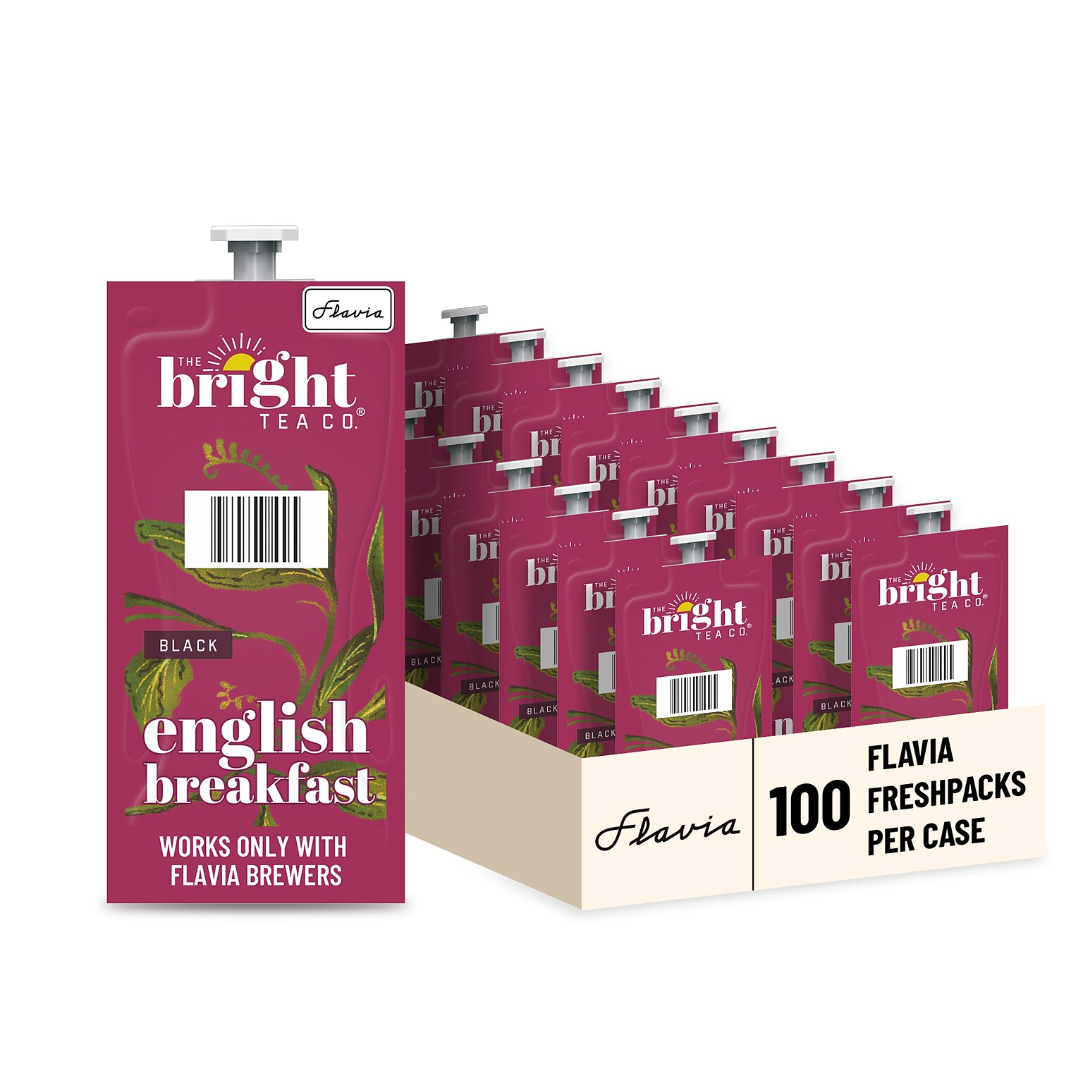 The Bright Tea Co. English Breakfast Black Tea, Flavia Freshpacks, 100/Carton (MDRB507)