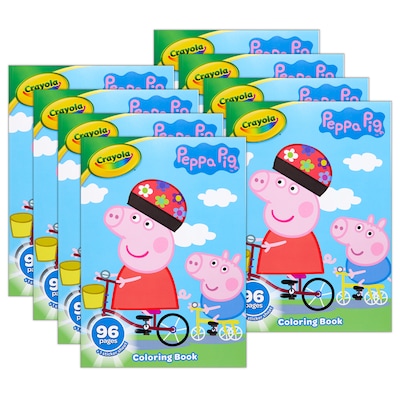 Crayola Peppa Pig Coloring Book, 96 Pages, 8/Bundle (BIN042643-8)