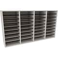 AdirOffice 500 Series 36-Compartment Literature Organizers, 39.3 x 11.8, White (500-36-WHI-2PK)