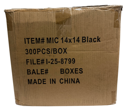 Petra A1 American Microfiber Cleaning Towels, 14 x 14, Black, 39 lbs., 300 Towels/Carton (HSKMIC-ELC)