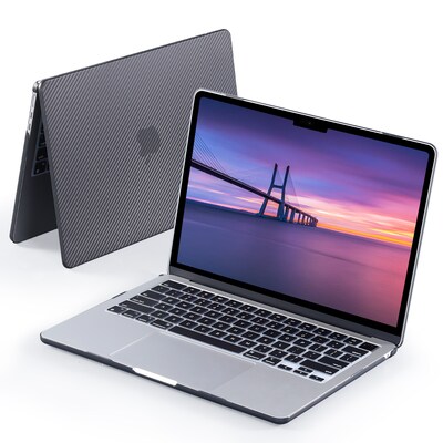 Techprotectus Hard-Shell Case with Keyboard Cover Black , Apple 13 Macbook Air M2(TP-TBK-K-MA13M2)