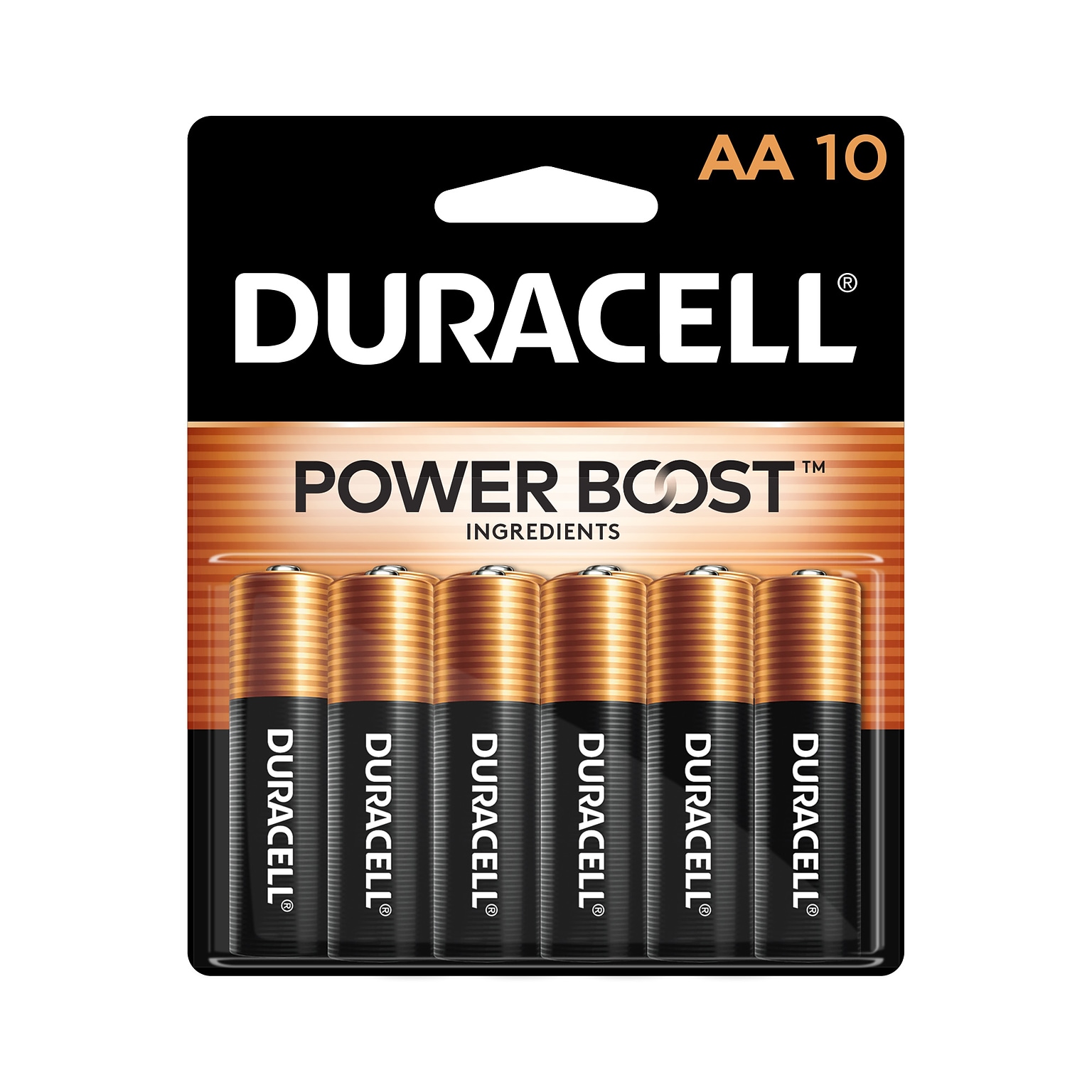 Duracell Coppertop AA Alkaline Battery, 10/Pack (MN1500B10Z)