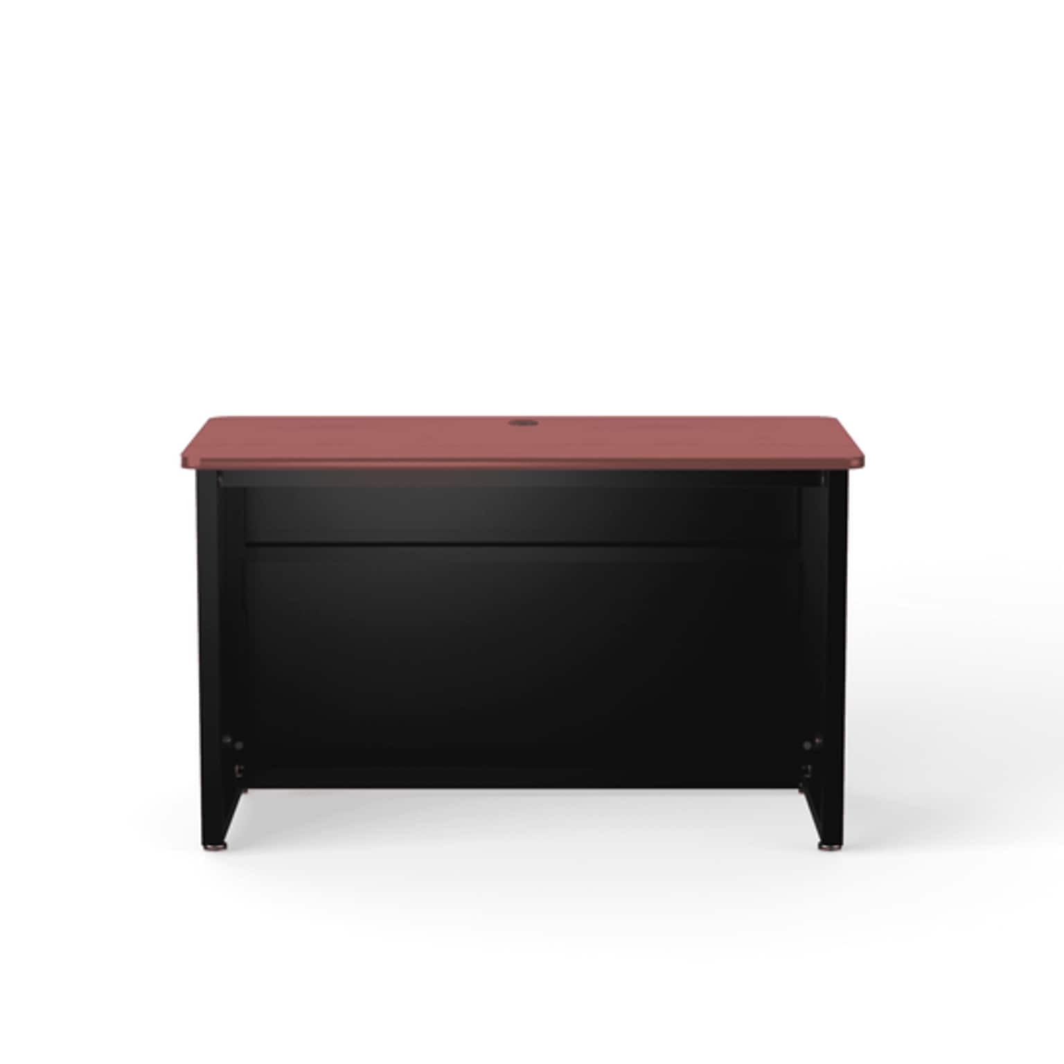 VersaDesk 48W Enclosed Versa Classroom Desk, Cherry/Black (CD4824-BC)