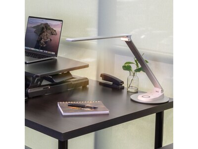 Mount-It! LED Desk Lamp, 16.54", Silver/White (TS-7009)