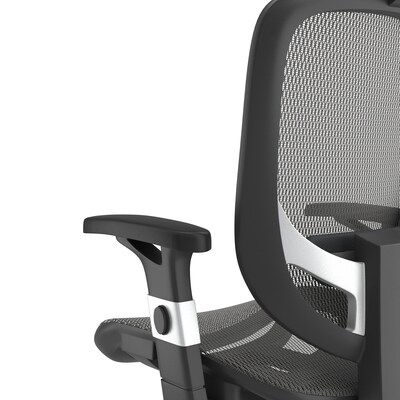 Quill Brand® Hyken Technical Mesh Task Chair, Charcoal Gray