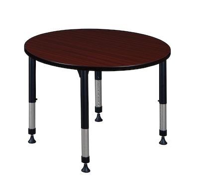 Regency Kee 42 Round Height Adjustable Classroom Table - Mahogany