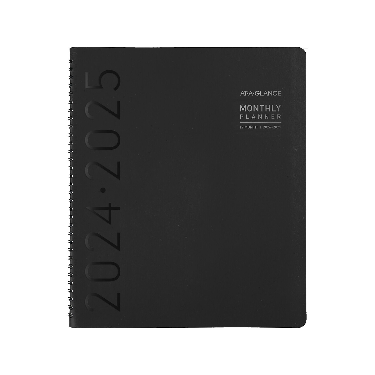 2024-2025 AT-A-GLANCE Contemporary 9 x 11 Academic Monthly Planner, Faux Leather Cover, Black (70-074X-05-25)