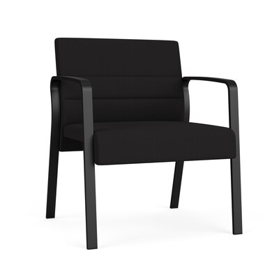 Lesro Waterfall Fabric Guest Chair, Open House Black (WF1201.SBK-01OHBK)