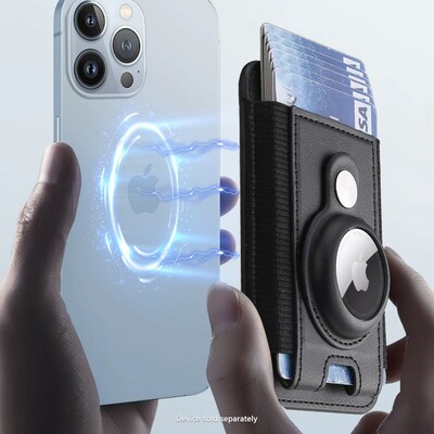 SaharaCase AirTag Wallet Bluetooth Tracker Holder, Scorpion Black (CP00711)