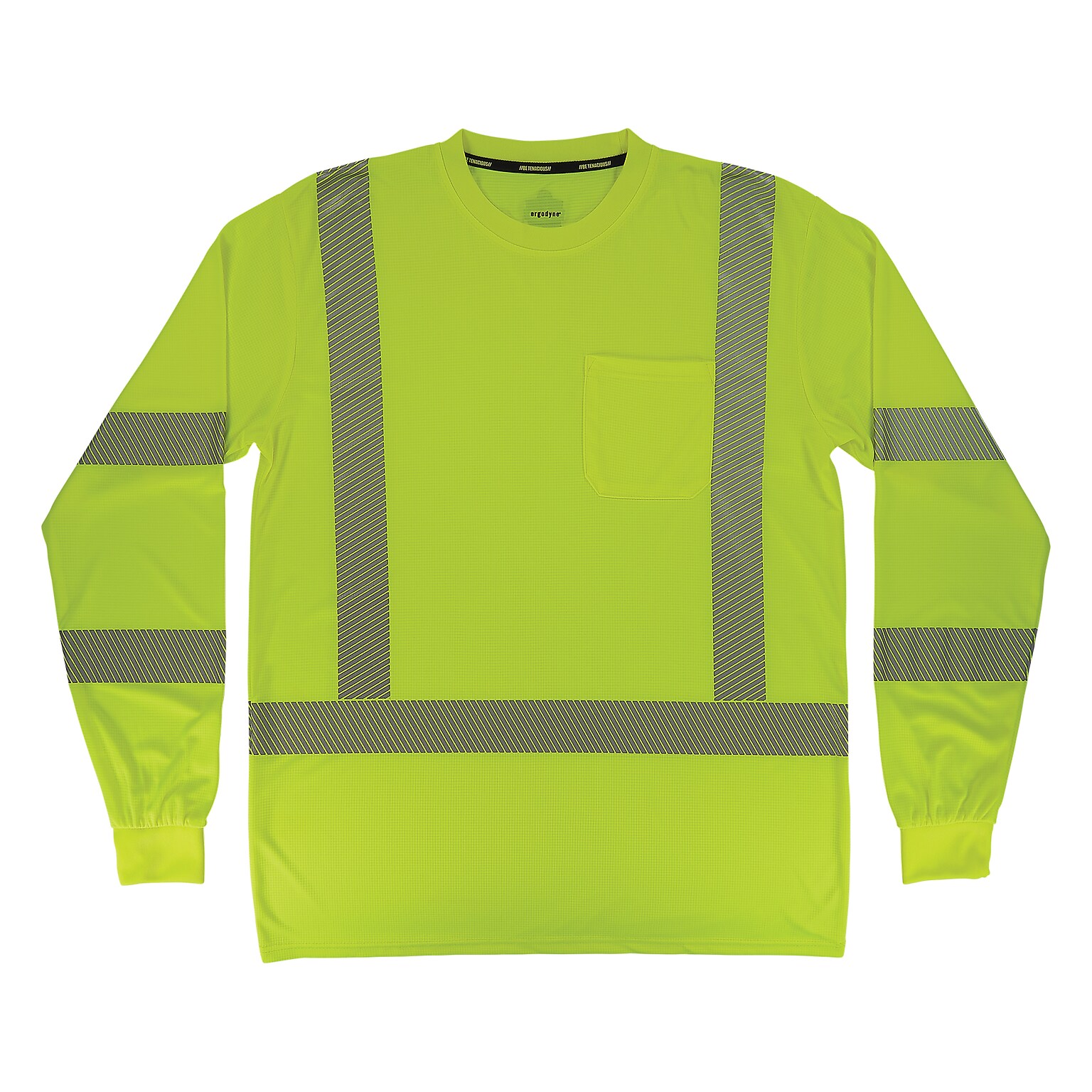 Ergodyne GloWear 8370 High Visibility Long Sleeve T-Shirt, ANSI Type R Class 3, Lime, X-Small (22251)