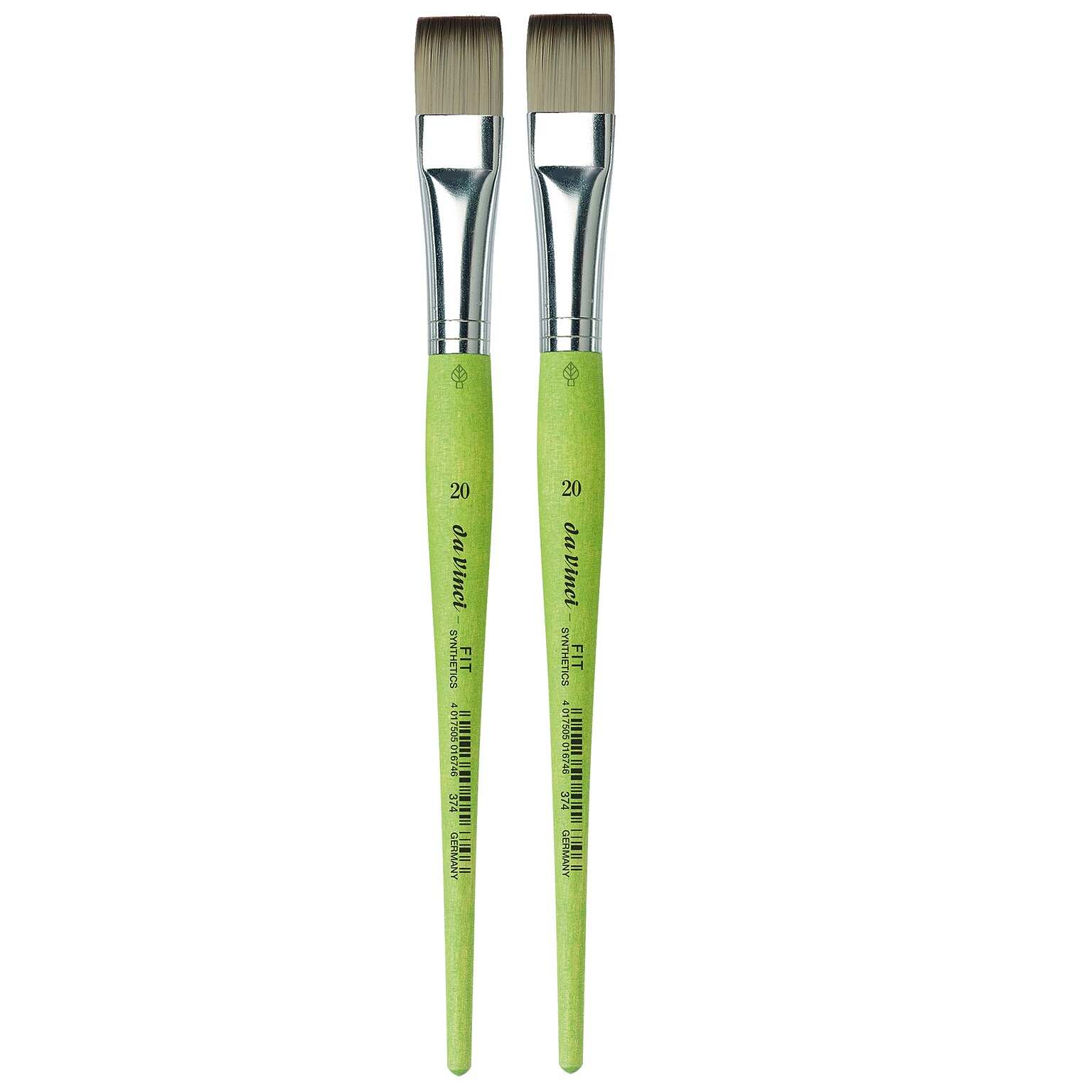 da Vinci FIT Synthetics Acrylic & Tempera Student Flat Brush, 2 /Pack (DVXVA37420-2)