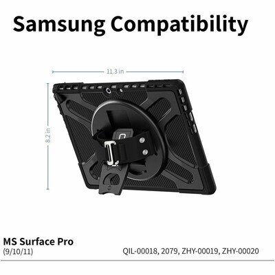 CODi Rugged Microsoft Surface Pro 9/10/11 Tablet Case with Kickstand, Black (C30705073)