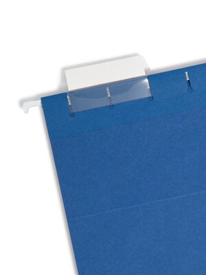 Smead Hanging File Folders, 1/5-Cut Adjustable Tab, Letter Size, Navy Blue, 25/Box (64057)