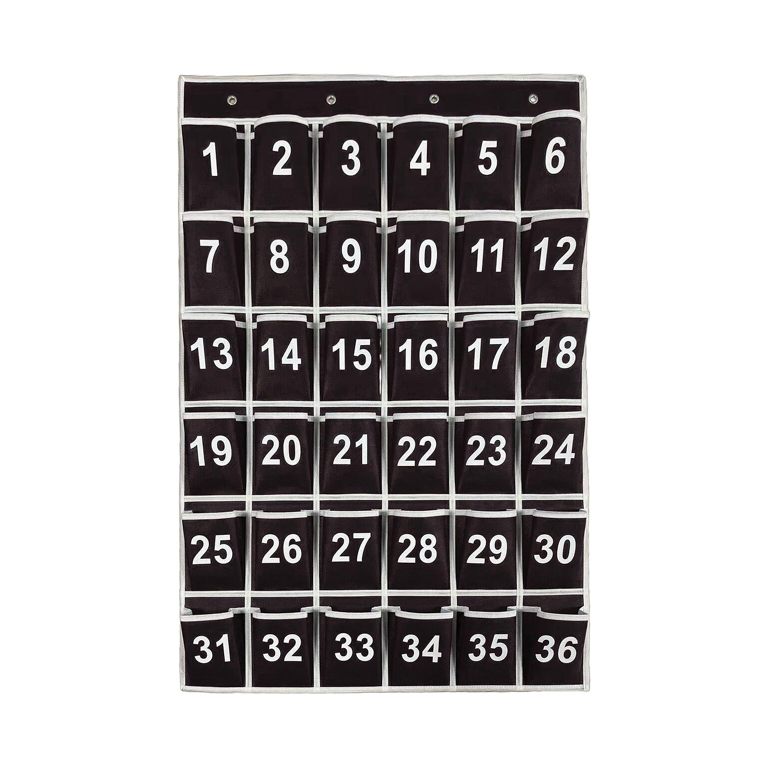 Kore Design Non-Woven Fabric Hanging Classroom Cell Phone Organizer, 38.5 x 25.7 x 0.5, Black (KD-PS3625)