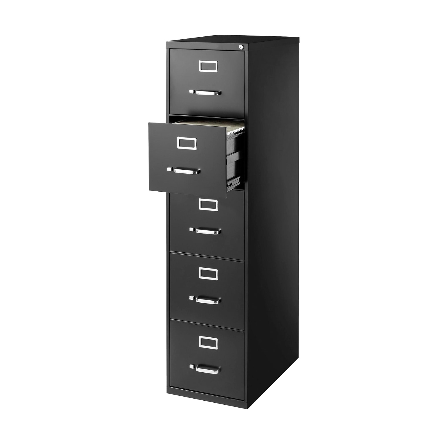 Quill Brand® Commercial 5 File Drawer Vertical File Cabinet, Locking, Black, Letter, 26.5D (21917D)