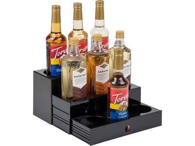 Mind Reader Acrylic Coffee Syrup Station Countertop Organizer, Black (SYRUPH9-BLK)