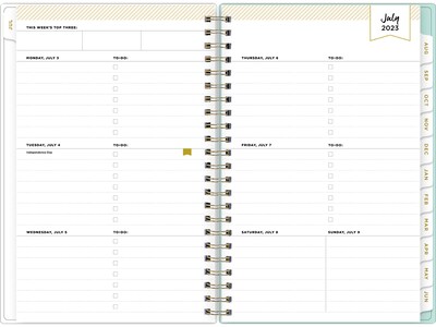 2023-2024 Blue Sky Day Designer Romance Mint 5 x 8 Academic Weekly & Monthly Planner, Multicolor (