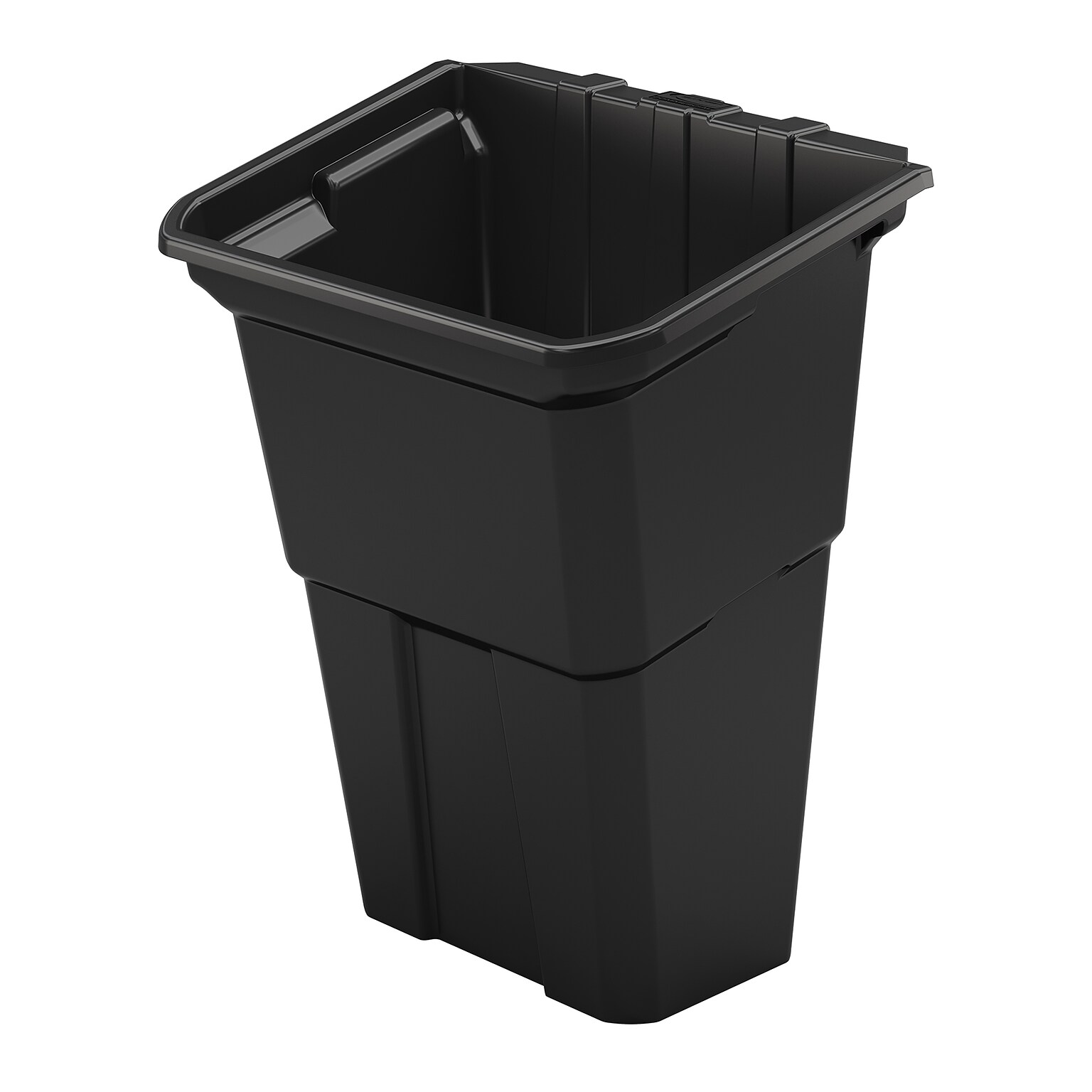 Suncast Commercial Cleaning Cart Waste Bin, Black Polypropylene, 8 gal. Capacity (BIN17222)