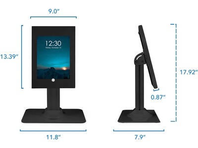 Mount-It! Adjustable Anti-Theft iPad Countertop Stand, Black (MI-3771B_G10)