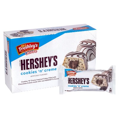 Mrs. Freshey's Hershey's Cookies & Creme Cakes, 28 oz, 24/Pack (600-04146)